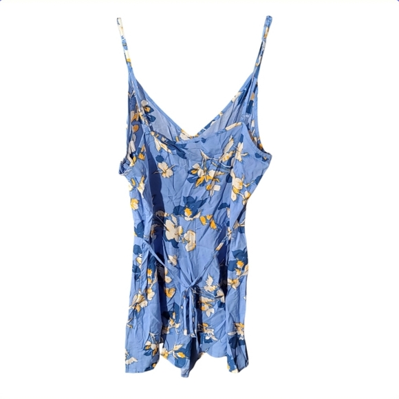 NWT Uniqlo Floral Blue Romper - Picture 2 of 7